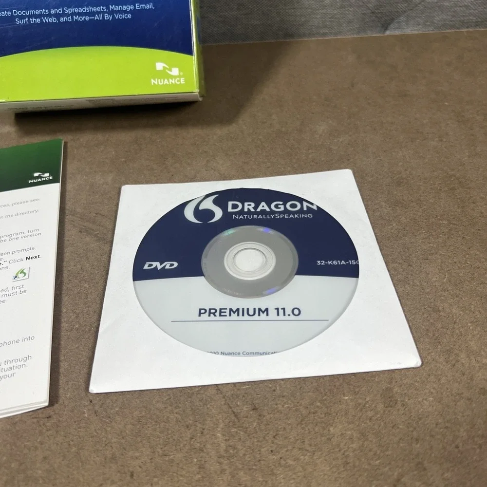 Dragon Naturally Speaking Version 11 Nuance Premium Edition without Headset